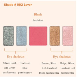 Paul & Joe Makeup Eyeshadow Palette - Summer Collection - Limited Edition - Original Case Logo with Gipsy’s Face - Includes Four Eye Colors and One Blush Color - 002 Lover - 0.63 oz