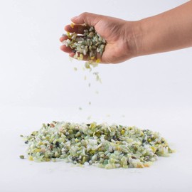 7lb Jade Bean Sand Stone-Succulents and Cactus Bonsai DIY Projects Rocks,Decorative Gravel for Plants and Vases Fillers,Terrarium,Fairy Gardening,Natural Stone Top Dressing for Potted Plants (5mm-8mm)