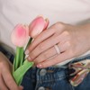 Egnaro Women's Silicone Anniversary Rings, Inner Arc Ergonomic Breathable Design