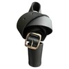 FLAG CROSS BELT HOLDER CARRIER BLACK LEATHER Military Parade POLE