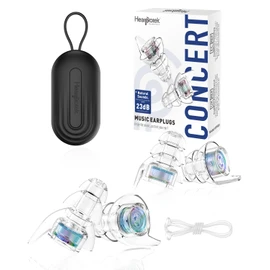 Hearprotek Concert Ear Plugs, 2Pairs Reusable high Fidelity Musician Ear Plugs for Concerts Loud Music-Noise Reduction Ear Protection earplugs for Rave,Festival,Music,Tinnitus Relief