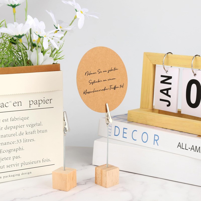 Pack of 20 Photo Holders with Clips, Durable Photo Holder,