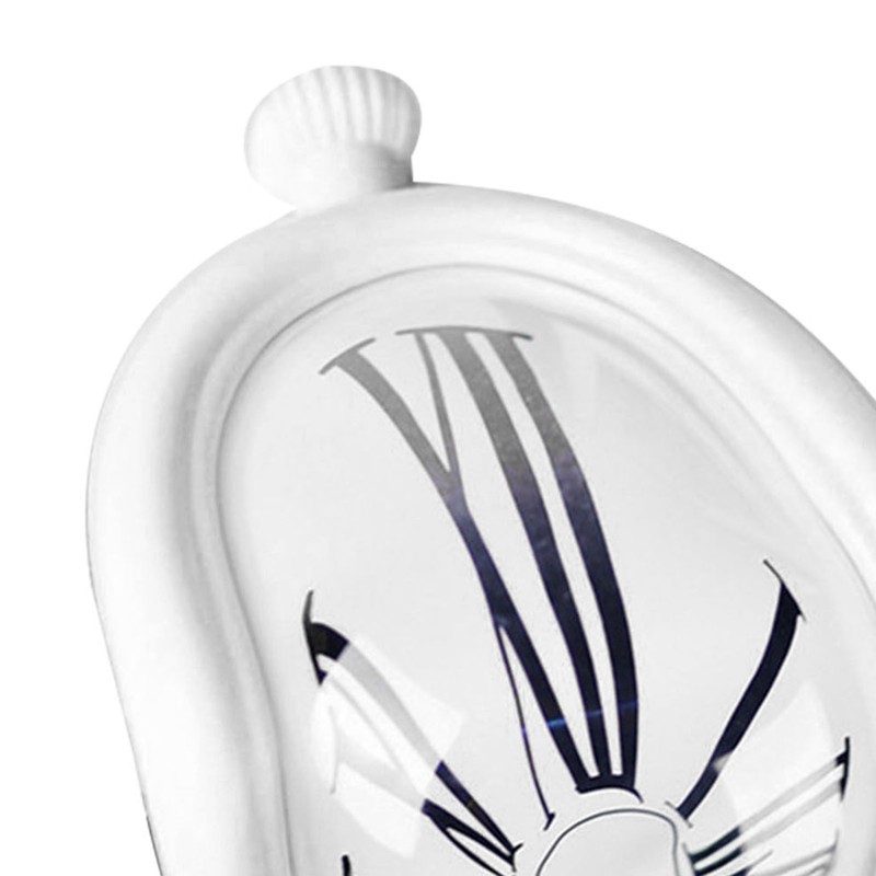 Melting Clock Plastic Retro Decorative Electroplated Metal Paint Desk Table