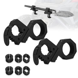 ADTOPI Quick Release Rubber Clamp for 1-1/10in to 1-3/10in Tools with Metal Roll Bar Clamp Mounting Bracket Install on 1/1.5/1.75in Horizontal Vertical Roll Cage Fit Off-Road Vehicles UTV ATV