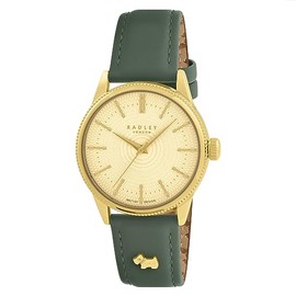 RADLEY Lewis Lane Ladies Coin Edge Bezel Dark Green Watch RY21652