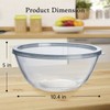 Ajrwiiy Large Glass Bowl for Sourdough Bread Making, 4.7 Quart