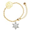 Delight Jewelry Silvertone Snowflake with Clear Crystal - Gold-tone Flower