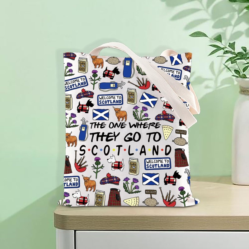 FOTAP Scotland Tote Bag Gift Edinburgh Gift Scotland Handbag Bag