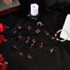 SUNNYCLUE 1 Box 24Pcs 12 Styles Gothic Heart Charms Red