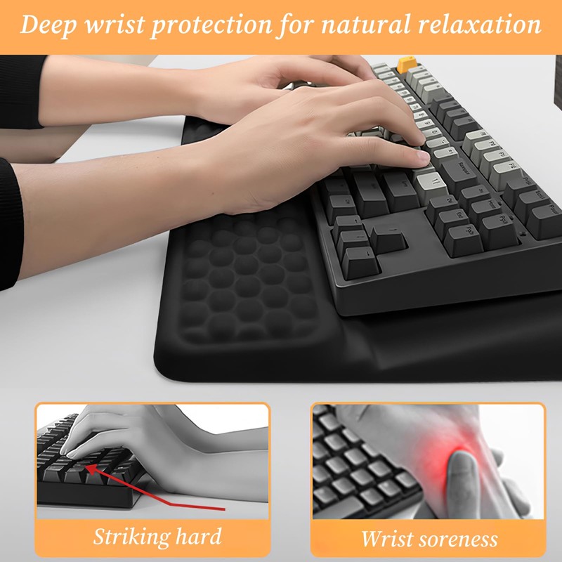 2-in-1 Keyboard Wrist Rest with Stand for Desktop, Ergonomic Wrist