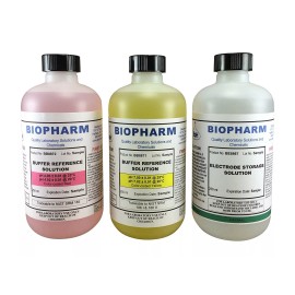 Biopharm pH Calibration Solution Kit (3) 250 mL (8oz) Bottles pH 4.0, pH 7.0 and