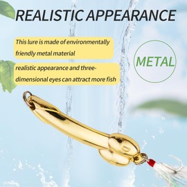 4Pack Saltwater Fishing Lures Set - Metal Jigging Spoons for Bass Fishing - Crank Baits, Topwater Lures - Tackle Gear for Mackerel, Striper, Bluefish