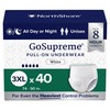 NorthShore GoSupreme Overnight Pull-On Underwear, 8-Hour Leak Protection, 3X-Large, 40-Count