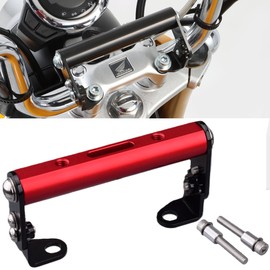 HRuizqバイク用マルチバーホルダーに適用 モンキーCT125ハンターカブ(JA55/JA65) 125(JB02/JB03/JB05) ダックス125(JB04/JB06) (赤)
