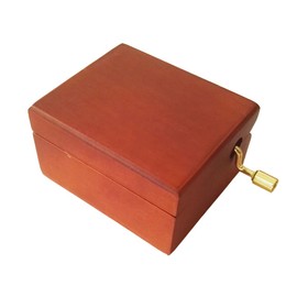 18 Note Hand Crank Wooden Musical Box with Gold-Plating Movement in,Brown Music Gift Box,You are My Sunshine Music Box