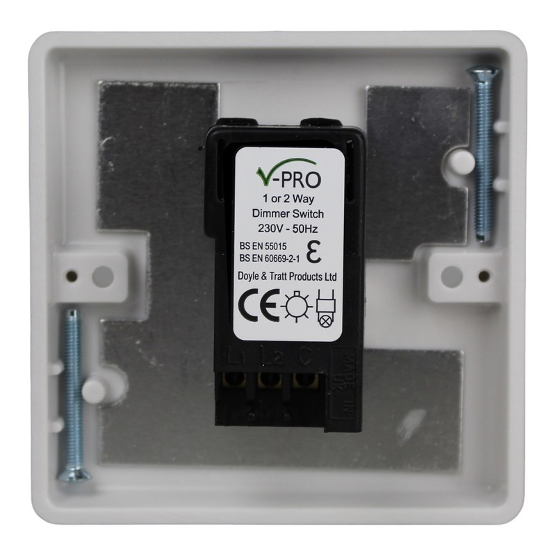 Varilight 1-Gang 2-Way Push On/Off Rotary LED Dimmer 1 x