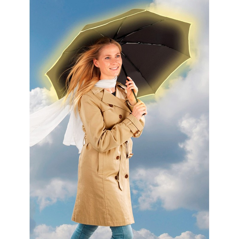 WENKO Reflekta Storm Umbrella with Reflective Strip Diameter 98 cm