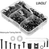 Motorcycle Fairing Bolt Kit, 177pcs, M5 M6 Screws, Aluminium Fasteners,