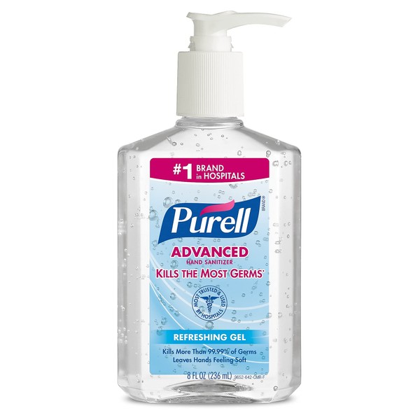 Purell Advanced Hand Sanitizer Refreshing Gel 8 oz (Pack of 6)