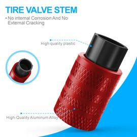 HZJD HZJD Tire Valve Stem Caps, Red(4 Pack)