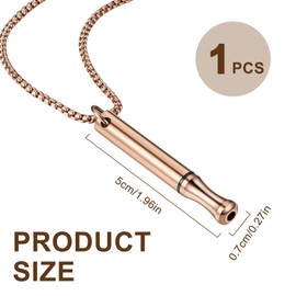 OFHADF Breathing Necklace for Anxiety Relief, Mindfulness Stop Smoking Breathing Necklace for Stress Relief Stainless Steel Pendant for Women Men Gift