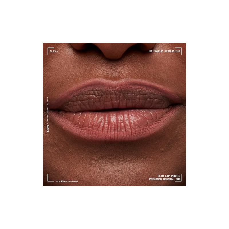 NYX PROFESSIONAL MAKEUP - Lápiz labial fino, Peekaboo Neutral, 0.03