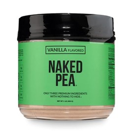 NAKED Vanilla Pea Protein Isolate from North American Farms, Only 3 Ingredients, Vanilla Vegan Protein, NSF Certified, Gluten-Free, Soy Free, GMO Free