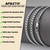 APaztip 4.5mm Cuban Link Chain for Men Necklace 22" Silver