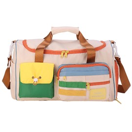 Cute Small Gym Bag for Women, Waterproof Travel Duffle Bag Carry On Weekender Bag with Shoe Compartment & Wet Pocket, Gym Tote Bag for Travel, Workout, Sport