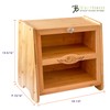 Totally Bamboo Double Layer Farmhouse Bread Box with Window for