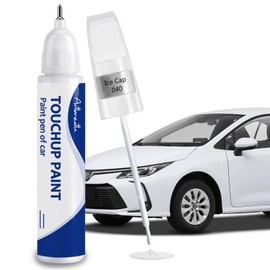 Ice Cap/Super White(040) Touch Up Paint for Toyota-Exact Match–Chips and Nicks Car Paint Scratch Repair Kit Automotive Paint Pen for Avalon/RAV4/Camry/Corolla/Highlander/Prius/Sequoia/Sienna/Tacoma