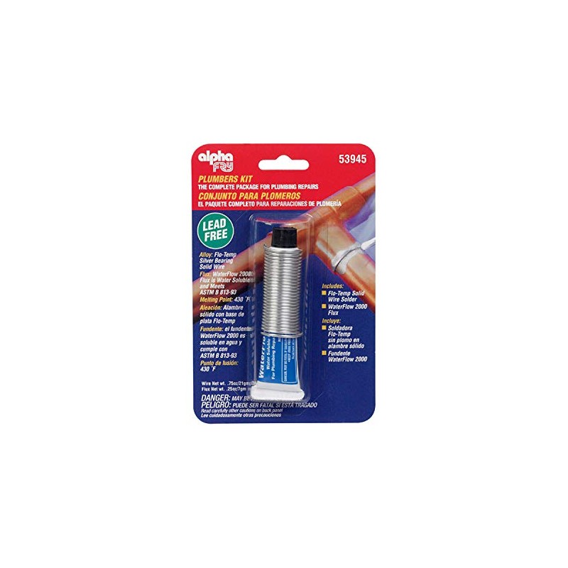 alpha fry AM53945 Flo-Temp Lead-Free Solid Wire Solder, No Size,