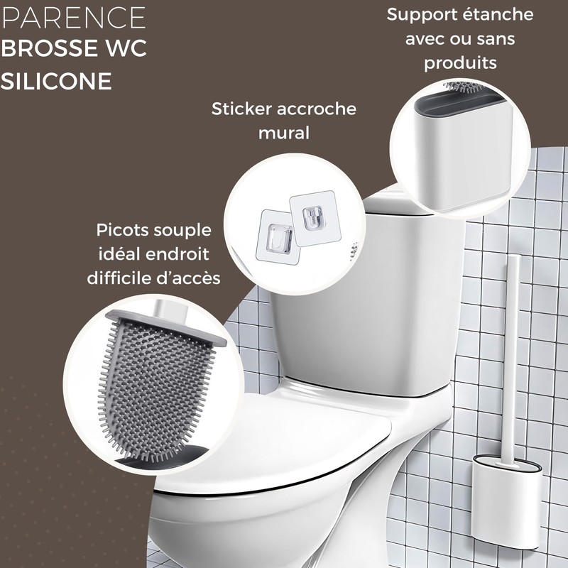 PARENCE brosse Toilet, White, M