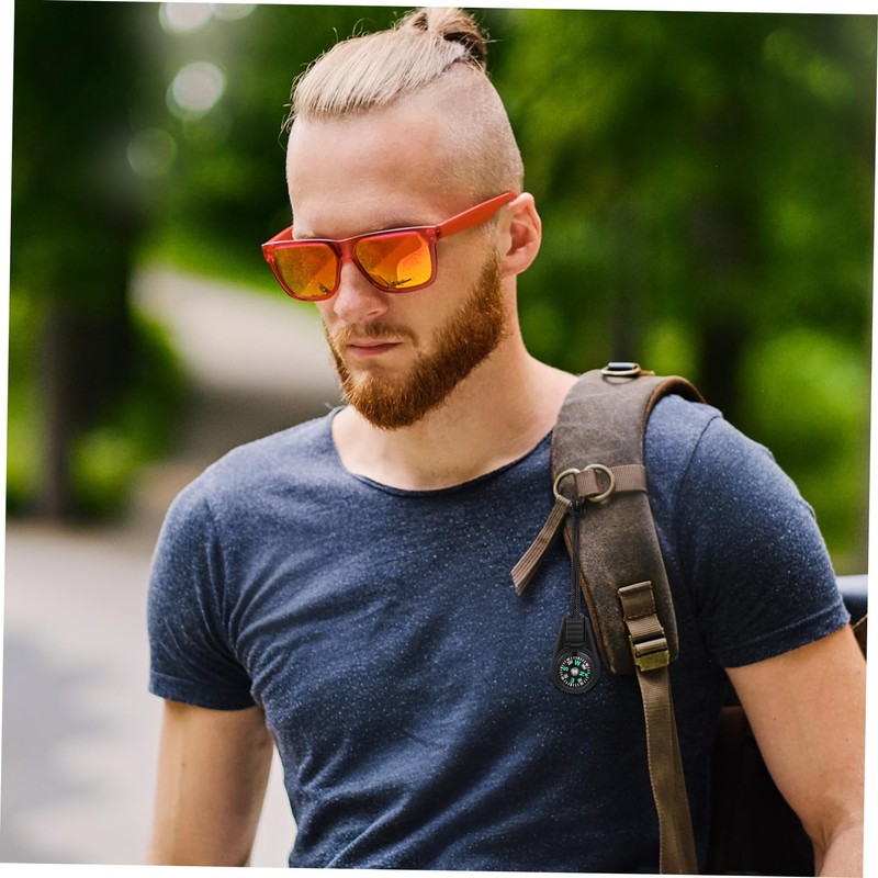 BESPORTBLE 20 Pcs Mini Outdoor Compass with Lanyard Portable Navigation