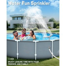 Swimming-Pool Waterfall-Fountain Water Fun Sprinkler - Dual Sprayer Multiple Spray Method, Pool Decoration Cascade Fountain for Above & In-ground Pools, Practical Pool Aerator Water Cooler Circulation