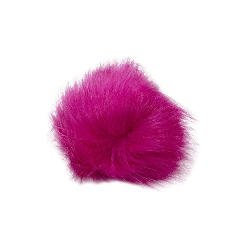Pepperell Faux Fur Pom With Loop-Azalea