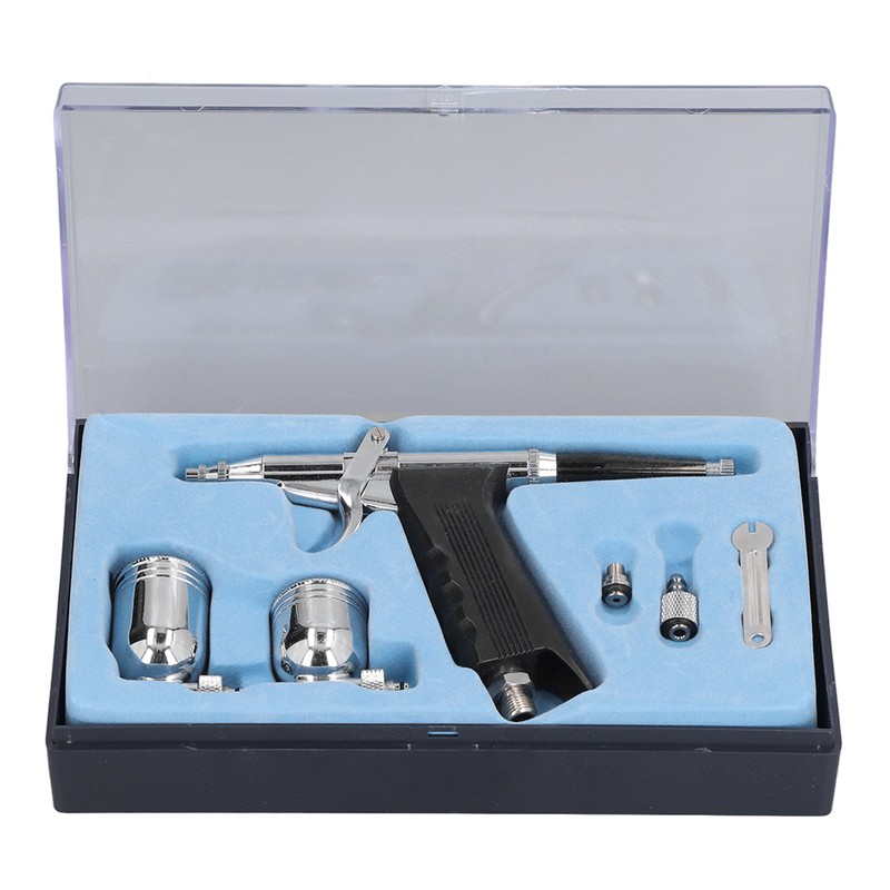 Air Paint Spray Gun Dual Action Trigger Gravity Feed Airbrush