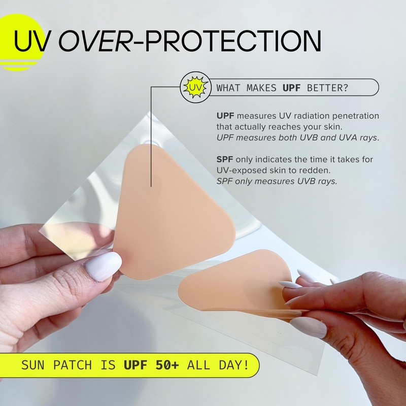 Sun Patch Hypoallergenic Sun-Screen Cheek or Hand Patches, 100% Silicone