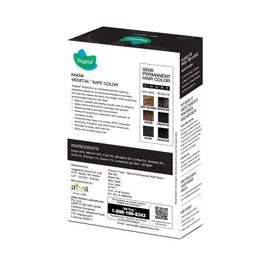 Vegetal Safe Hair Color -Soft Black 100g. - Certified Organic Chemical and Allergy Free Bio Natural Hair Colour with No Ammonia Formula for Men and Women