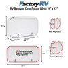 Tough Grade Round RV Baggage Door 24" X 12" White