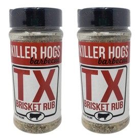 CC Goods Killer Hogs Barbecue Texas Brisket Rub - Pack of 2 Bottles - 16 oz Per Bottle - 32 oz Total of Bulk Killer Hogs BBQ TX Brisket Rub