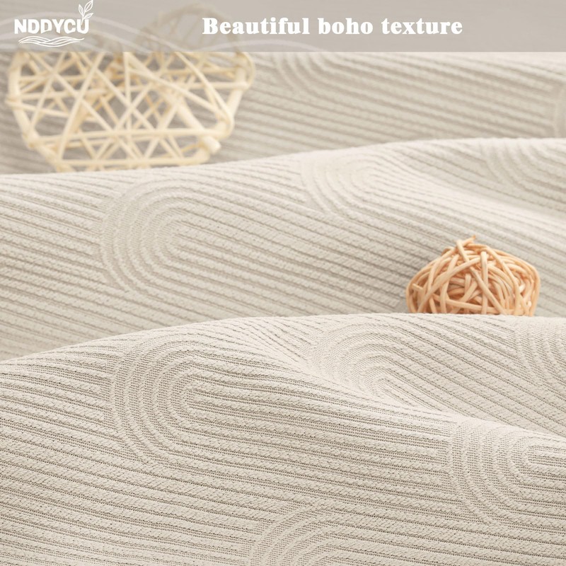 NDDYCU Boho Shower Curtain Cotton Morden Mid Century Minimalist Arch