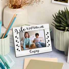 CGBHW Cousin Gifts Picture Frame, Cousin Gifts for Women, Cousins Long Distance Relationship Sisters Gifts for Cousins, Wedding Gift for Cousin Photo Frame 4x6 Horizontal Photo for Tabletop Display