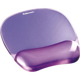 Fellowes - Alfombrilla de ratón y reposamuñecas de gel transparente, color morado