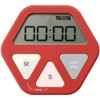 TANITA Kitchen Study Learning Timer with Suction Cup, Slim Red