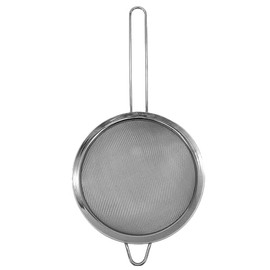 Fackelmann INITIAL Sieve Stainless Steel, Fine Metal Mesh with Rim, Long Handle, For Sifting Straining & Draining, Food Kitchen Strainer, Flour & Icing Sugar Sifter, Medium 15.5cm Diameter Colander