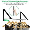 Anjuer Retractable Clothes Rack - Wall Mounted Folding Clothes Hanger