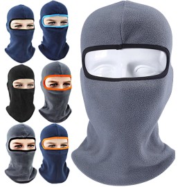 Unbranded Winter Ski Mask Snowboard Hood Bike Thermal Balaclava Cycling Mask Fleece Hat US - Gray&light blue