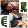 BBTO 2 Pcs Jade Comb for Scalp Massage Gua sha