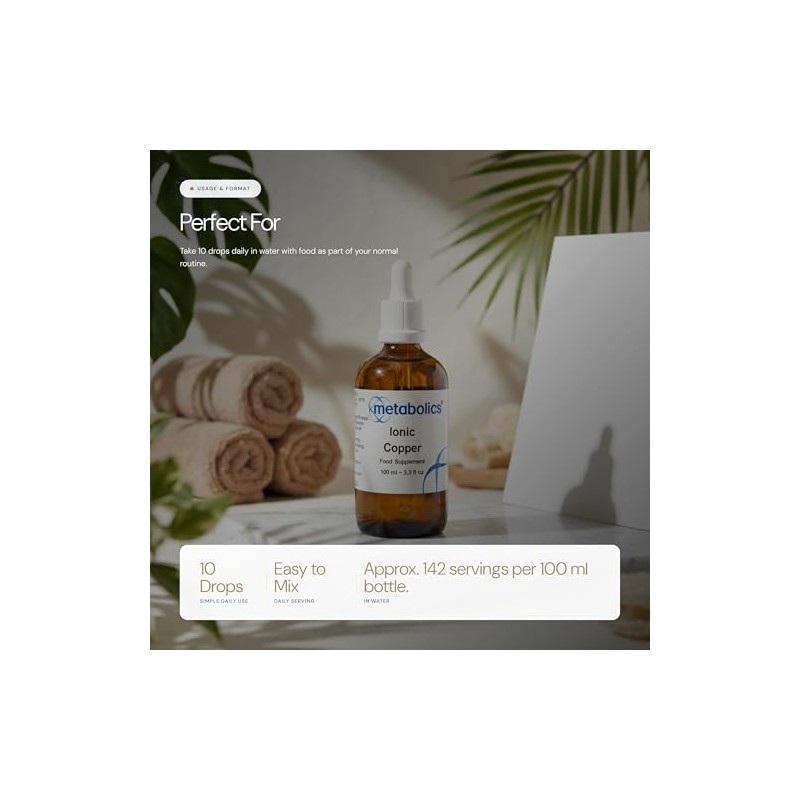 Ionic Copper Liquid 100ml | High Strength Trace Mineral |